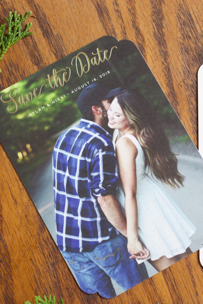 Engagement Photo Shoot - Greenery, outdoor, blue plaid, white dress, brunette, mystica, boho chic, save the dates