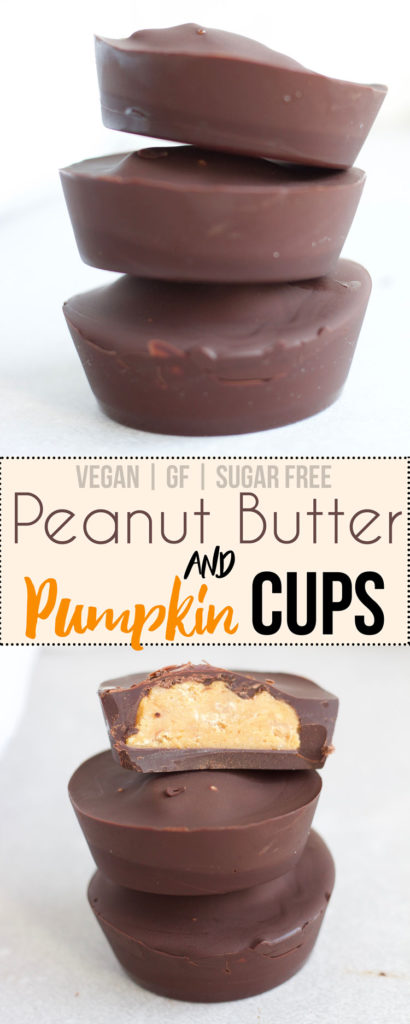 Pumpkin Peanut Butter Cups {Vegan, Gluten free, Healthy, Sugar-free} - www.nikkisplate.com