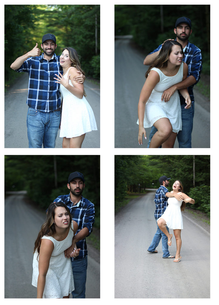 Engagement Photo Shoot - Greenery, outdoor, blue plaid, white dress, brunette, mystica, boho chic, save the dates