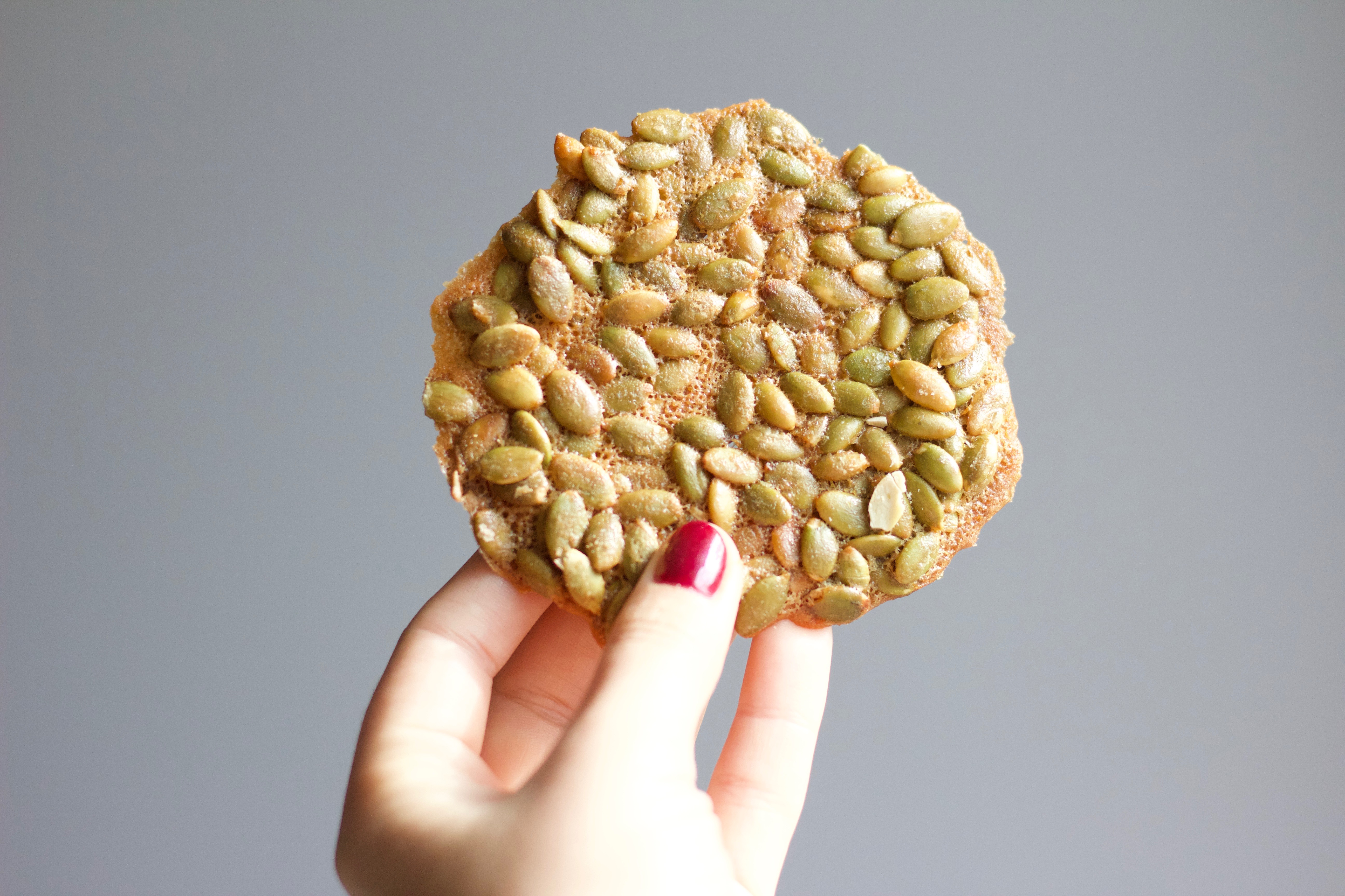 Healthy Pumpkin Seed Brittle - Gluten free, dairy free, healthy, healthier - sweet, salty, crunch