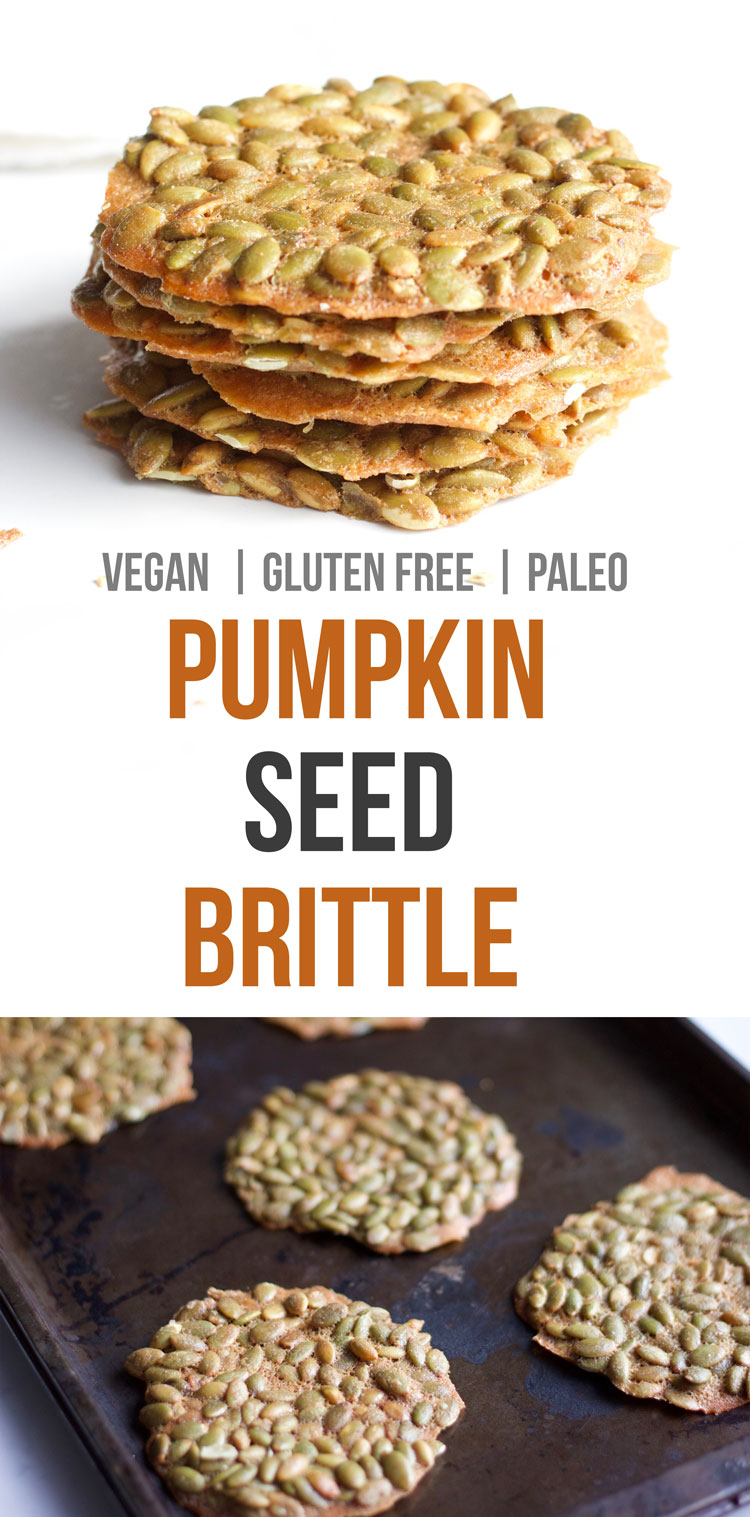 Healthy Pumpkin Seed Brittle - Gluten free, dairy free, healthy, healthier - sweet, salty, crunch