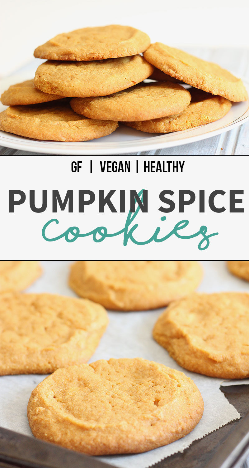 Gluten Free and Vegan Healthy Pumpkin Cookies - dessert, fall, autumn, pumpkin spice, dairy free - Nikki's Plate