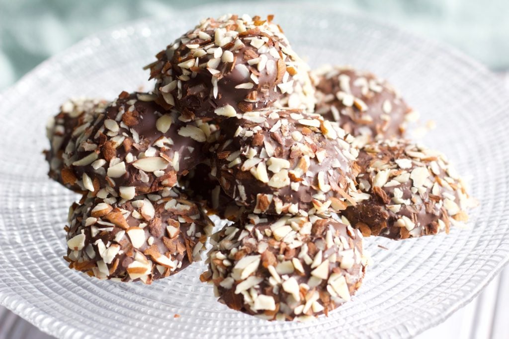 Chocolate dipped chestnut cookies are perfect for the holidays with the great taste of roasted chestnuts and sweet chocolate