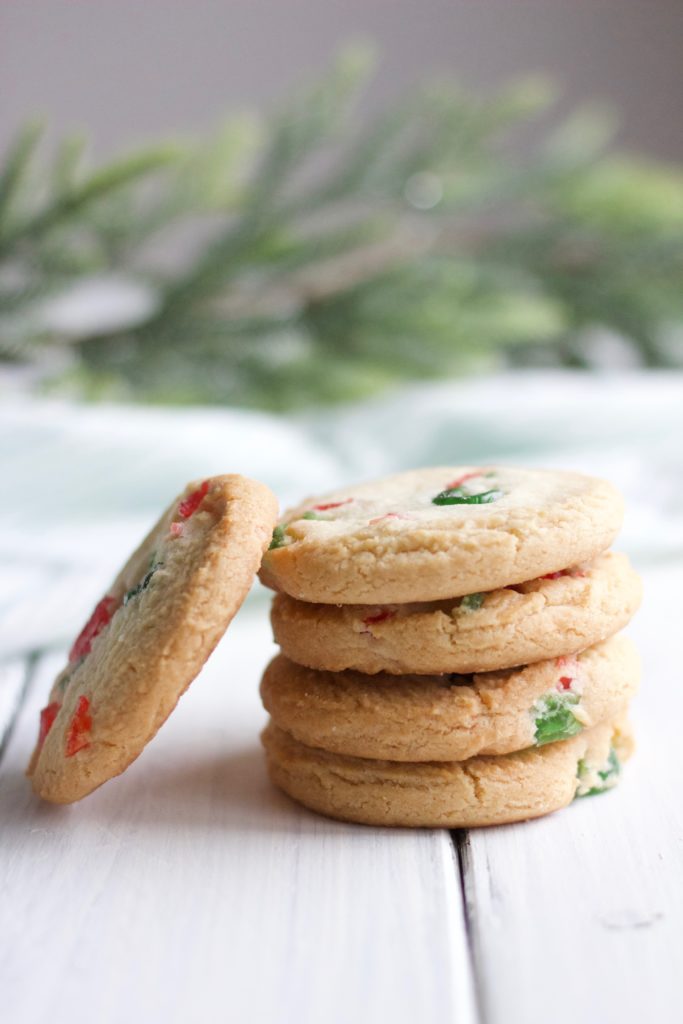 These super easy gluten-free shortbread cookies only call for 4 ingredients and are perfect for a Christmas cookie exchange