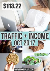 October 2017 Income and Traffic Report for Nikki's Plate