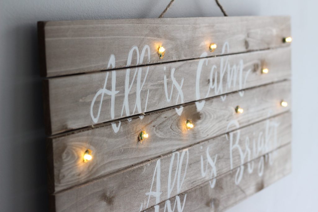 Make this super easy DIY Christmas lights sign in just a few steps! 