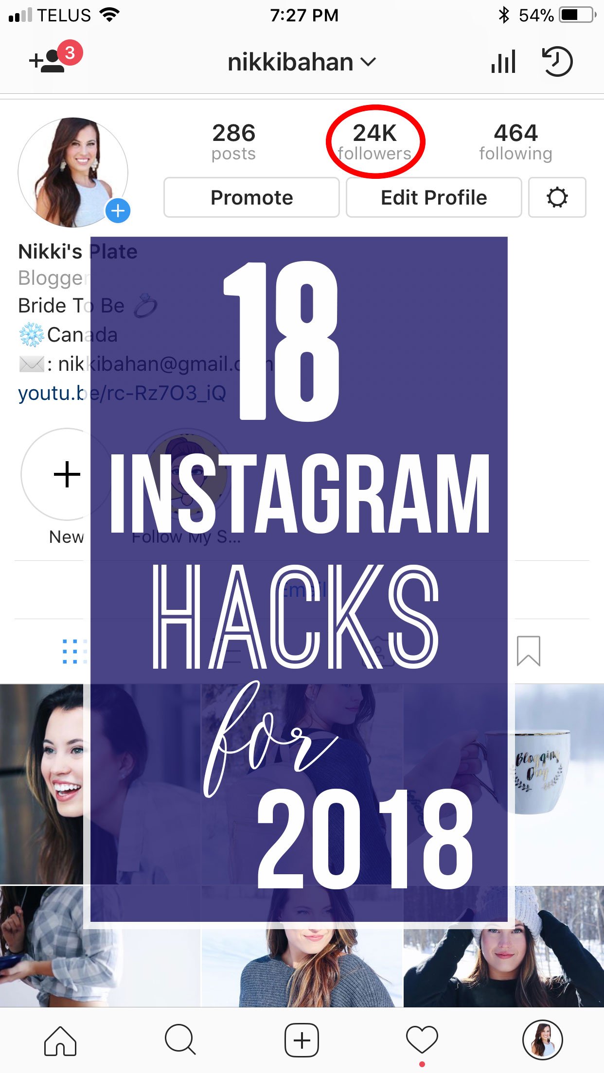 18 Instagram Hacks for 2018 - How to grow your instagram account! - www.nikkisplate.com