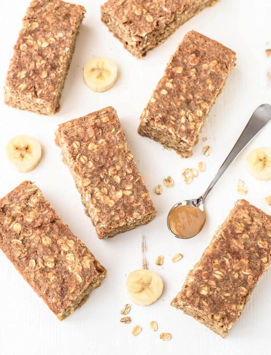 Peanut butter oatmeal bars are a healthy breakfast and snack to keep you satisfied throughout the day. 