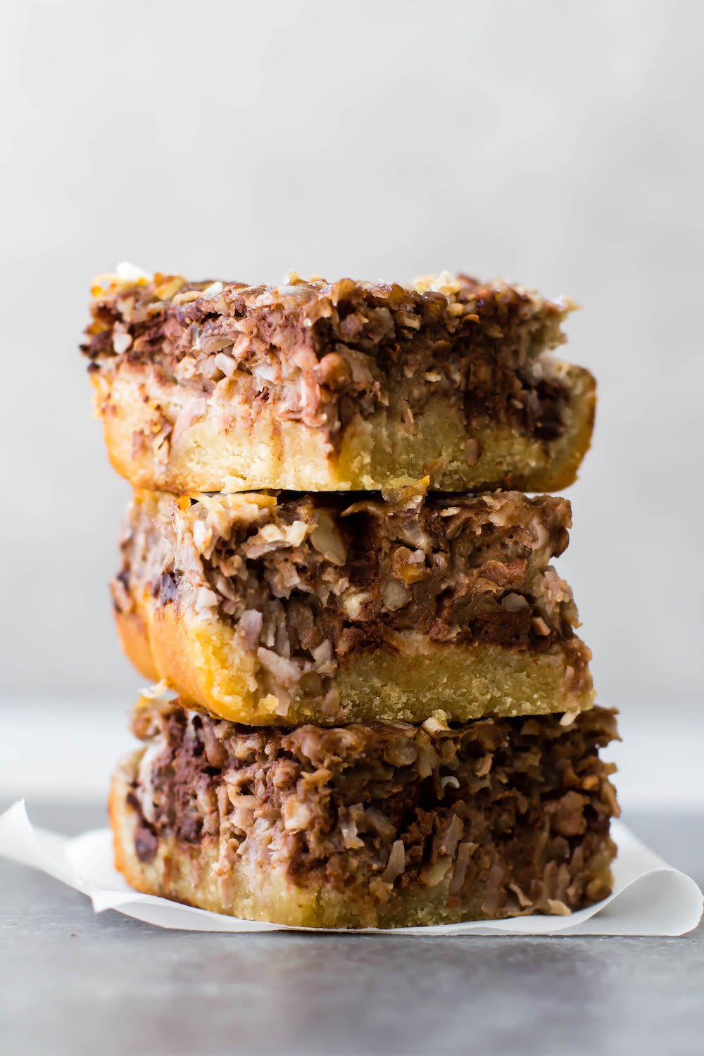 These magical cookie bars are completely vegan, using substitutes for classic dairy ingredients