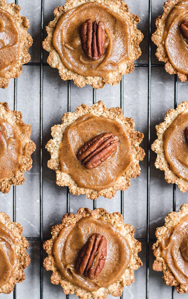 These vegan mini pecan pie bites are the perfect dessert for the holidays!