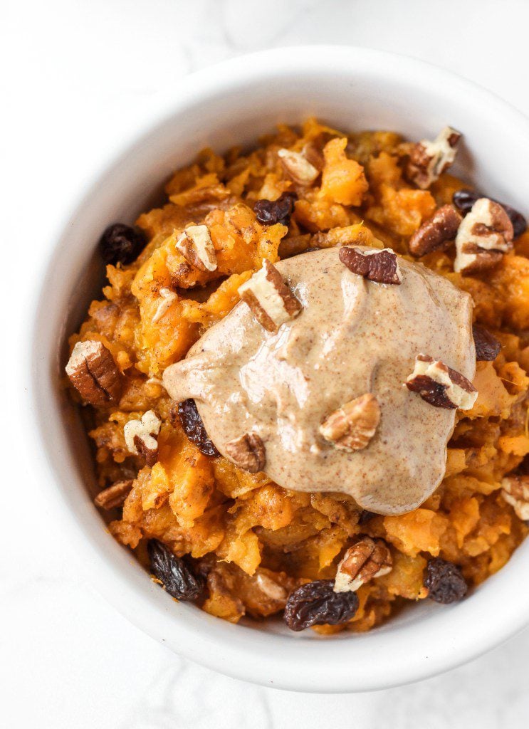 A sweet potato breakfast bowl is so flavorful, nutrient-packed, and easily customizable for breakfast or as a mid-day snack or lunch!