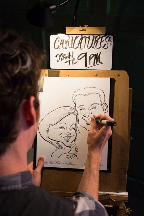 Propose to the love if your life with a caricature artist! It's a unique way to propose and you can keep the picture forever.