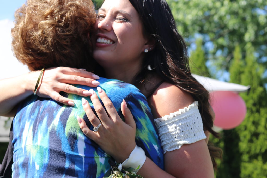 An outdoor bridal shower is a great way to have friends and family over to celebrate the bride-to-be