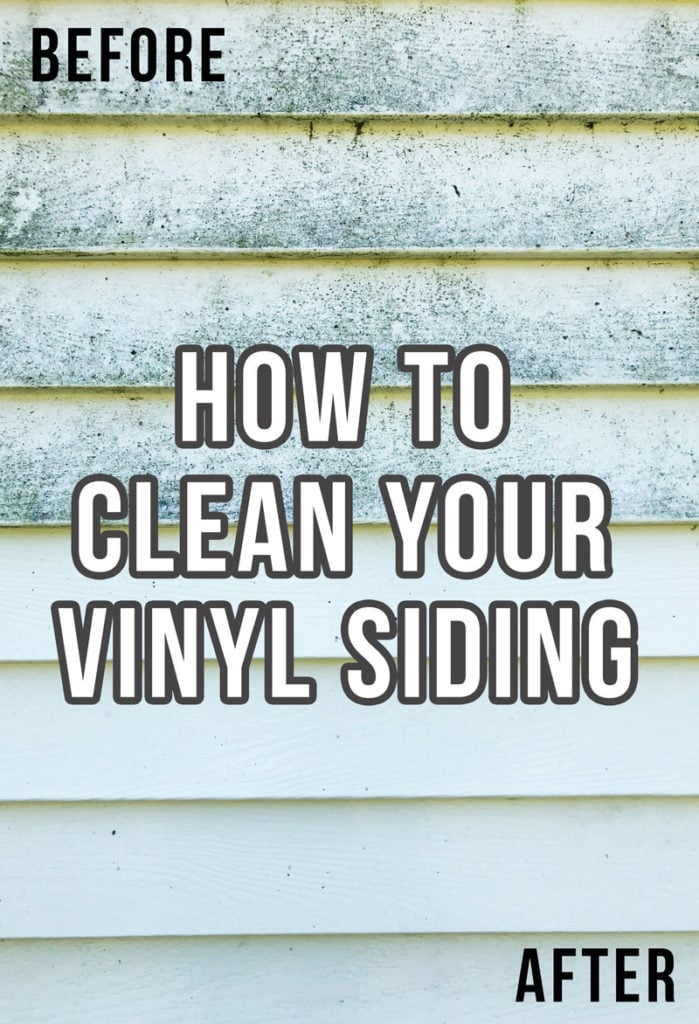 How To Clean Vinyl Siding; removing gross dirt from your house siding. Make your home exterior look fresh and new again!