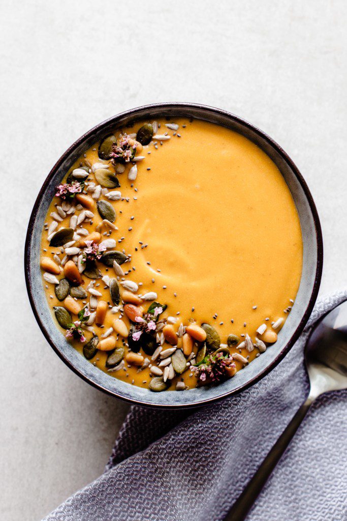 15 Creamy Vegan Soup Recipes; Easy and healthy cozy vegan soups to help warm you up this holiday season. {Dairy Free, Egg Free, Meatless}