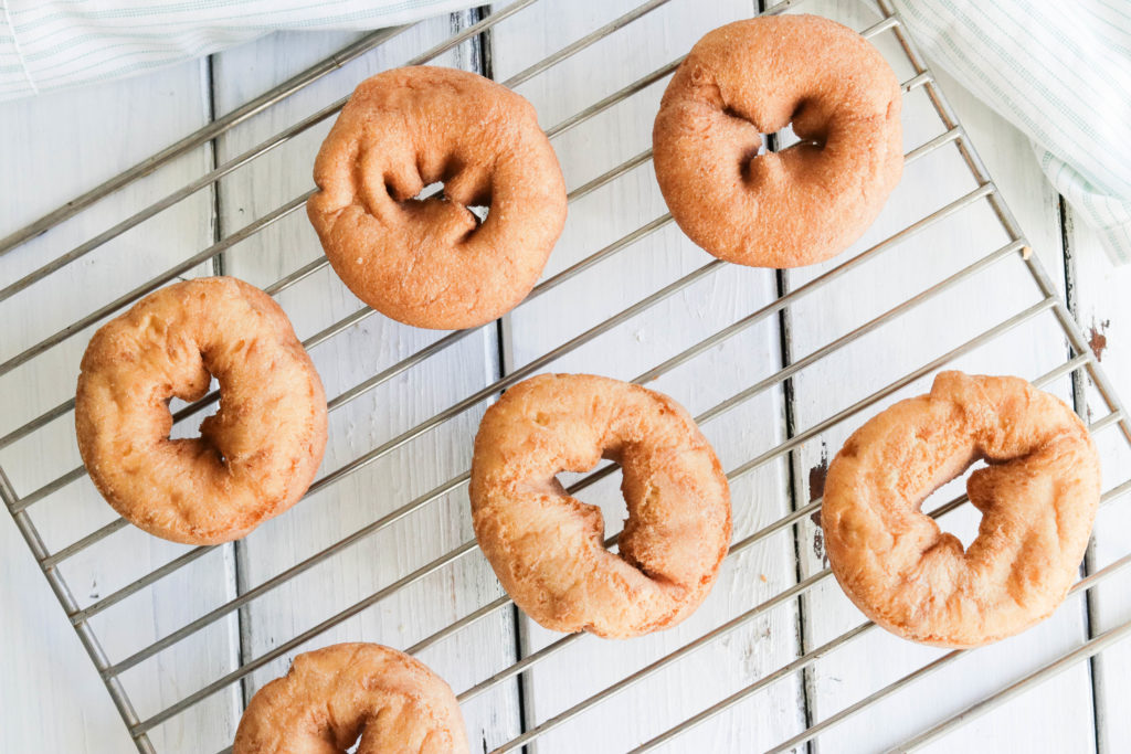 Plain Gluten Free Donuts; delicious easy vegan and gluten-free donuts. Healthier version of your favourite dessert and snack. Treat yourself to a soft, fluffy, oat flour donut. Refined sugar free!