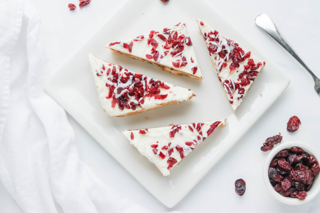 These delicious vegan cranberry bliss bars are packed with soft, sweet cranberries in every bite.