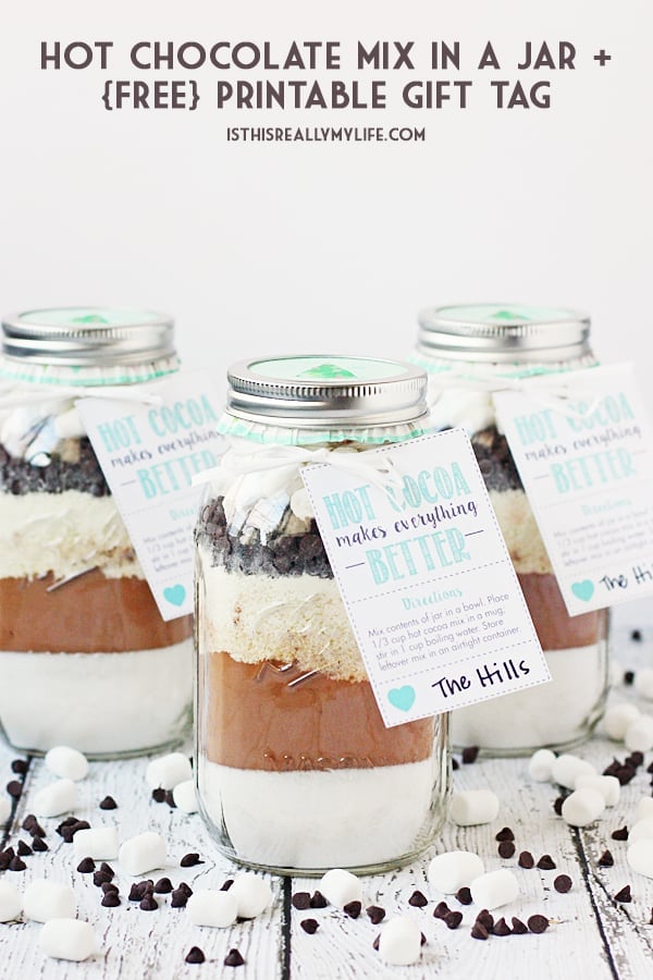 Hot Chocolate Mason Jar Gifts || 15 Clever Mason Jar Gifts You Haven't Seen Yet!; unique yet easy DIY mason jar presents to give your family and friends for Christmas or Birthdays! {gift ideas, DIY, crafts} #masonjargifts #masonjars #diymasonjars