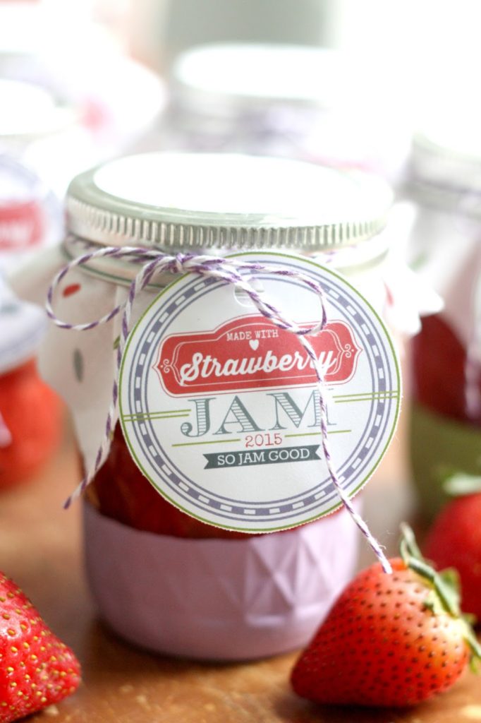 Homemade fruit jam canned in mason jars is a perfect homemade gift