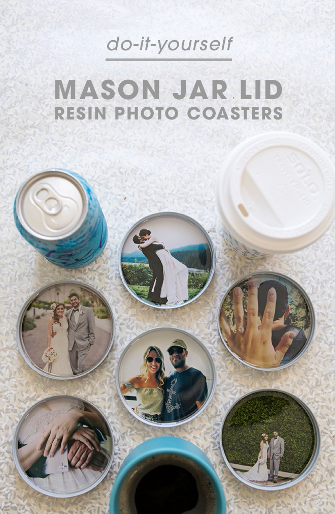 These mason jar lid coasters are the perfect customized gift to give to family and friends