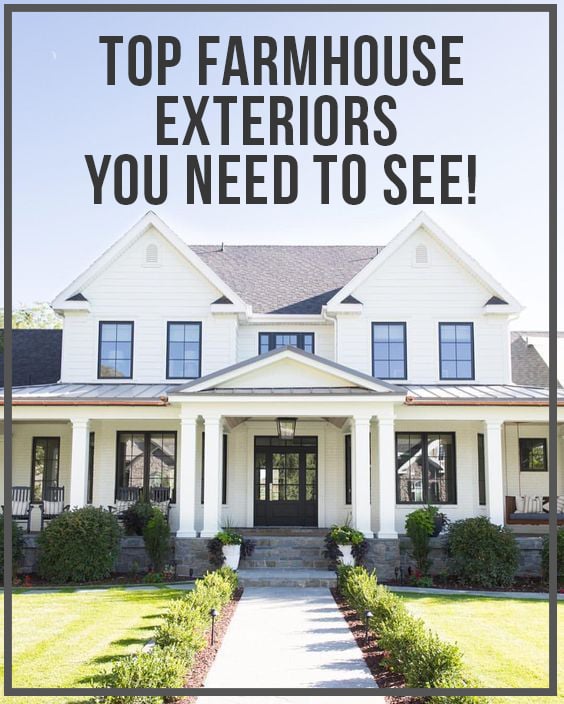 Top 10 Farmhouse Exteriors You NEED To See; 10 country inspired houses to fuel your home designs addictions. 