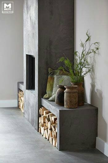 Stylish Ways To Store Wood in Your Home; cute and high style ways to hide or display wood in your home when you have a fire place or a wood burning stove. Bring on the heat and adorable piles of wood! #woodstove #fireplace #storingwood #woodpiles