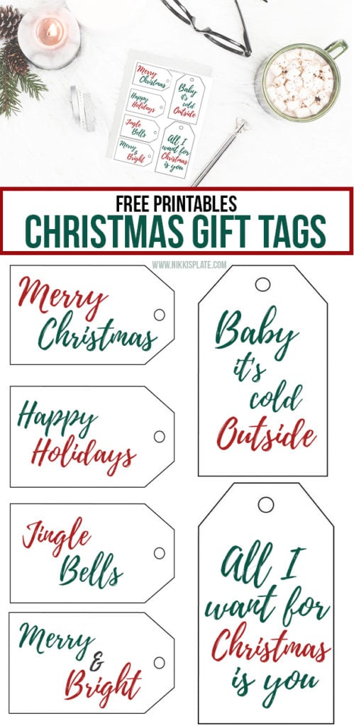 Use these FREE Printable Christmas Gift Tags to add a festive personal touch to your Christmas gifts this year