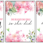 Free Printable Flower Wall Art Quotes; easy downloadable PDF file of these cute flower inspired wall art quotes. One click download, print then frame these adorable flowery inspirational quotes for your walls! Great for office, nursery or girls room!