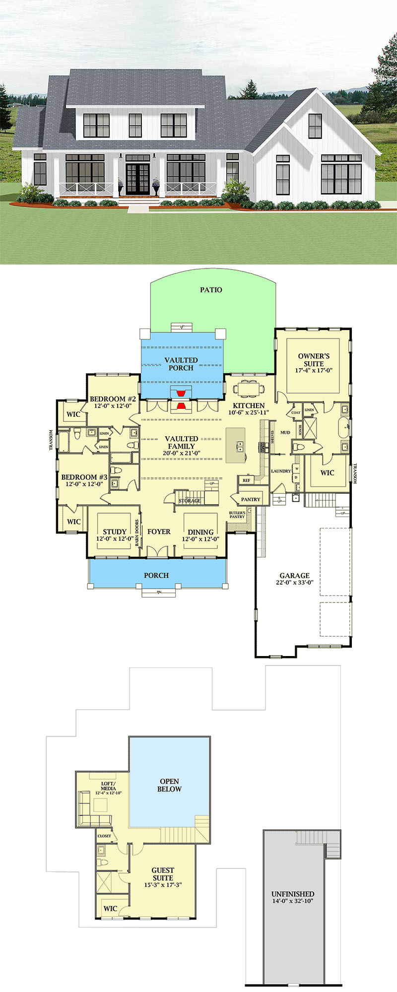 Most Popular Farmhouse Plans - Blueprints, layouts and details of the best farmhouses on the market. Building your dream home in the country? Get all your needs here! #farmhouseplans #farmhouse #blueprints #layouts