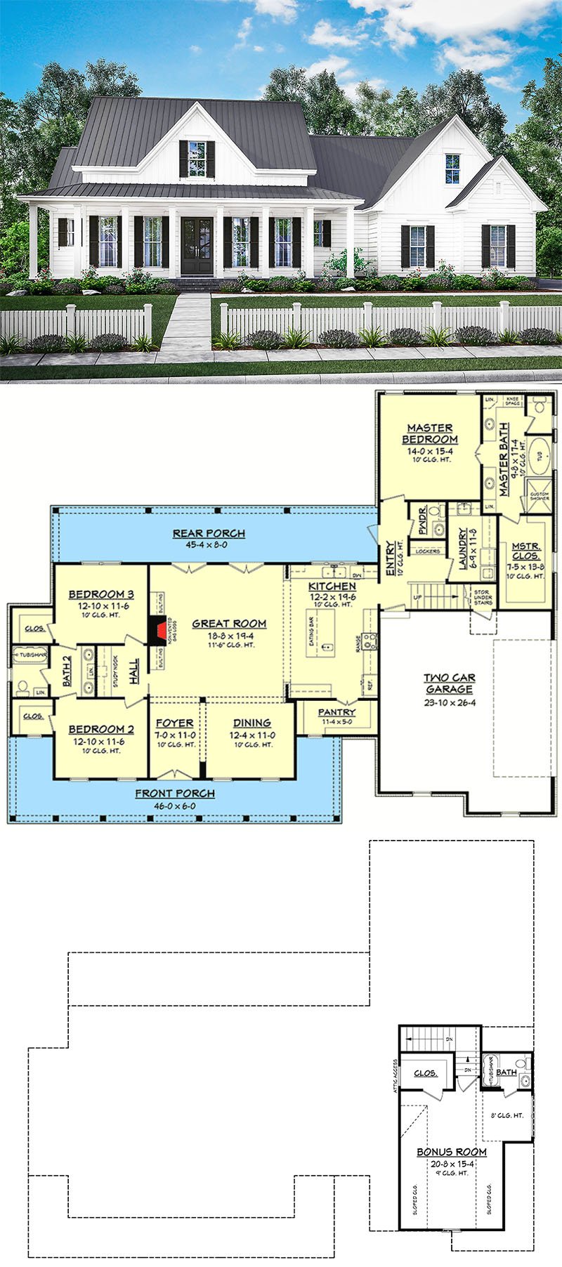 Most Popular Farmhouse Plans - Blueprints, layouts and details of the best farmhouses on the market. Building your dream home in the country? Get all your needs here! #farmhouseplans #farmhouse #blueprints #layouts