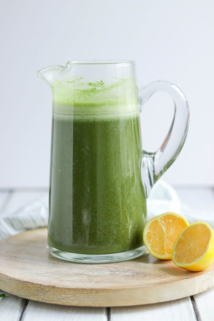 This easy to make green juice is a great way to start off a detox juice cleanse