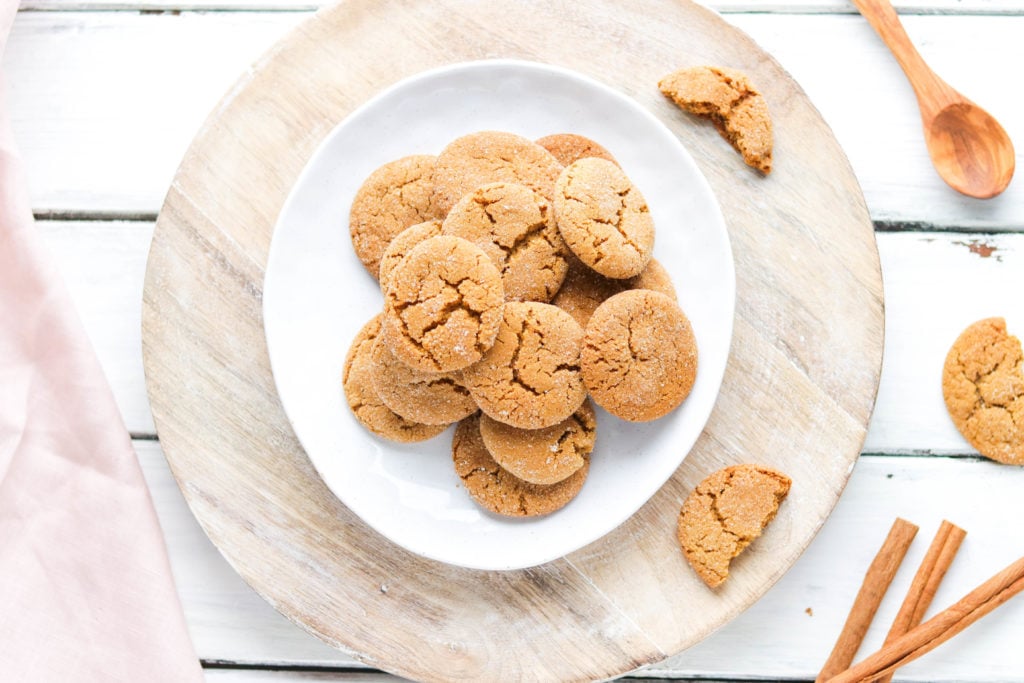 These delicious vegan ginger molasses cookies are the perfect holiday treat on the healthier side, so you feel guilt free.