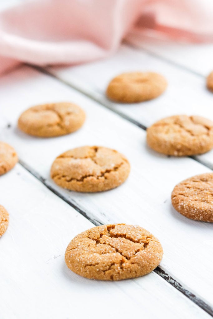 These healthier ginger molasses cookies are crunchy on the outside yet chewy on the inside. Using oat and almond flour, and non processed sugars, these cookies will leave you feeling guilt freeThese healthier ginger molasses cookies are crunchy on the outside yet chewy on the inside. Using oat and almond flour, and non processed sugars, these cookies will leave you feeling guilt free! #gingermolassescookies #healthy || Nikki's Plate