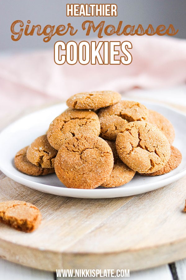 These healthier vegan ginger molasses cookies are crunchy on the outside yet chewy on the inside. Using oat and almond flour, and non processed sugars, these cookies will leave you feeling guilt free!