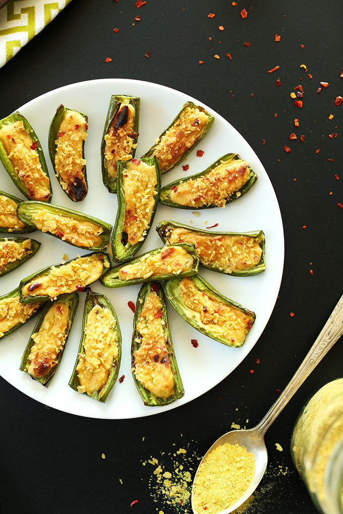 Healthy Super Bowl Appetizers (Vegan, Gluten Free, Sugar Free) || #Vegan Jalapeno Poppers, #GlutenFree, GF, #Appetizers || Nikki's Plate