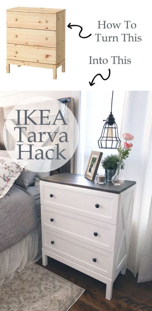 This IKEA hack takes a simple, plain dresser and turns it into a sleek, fabulous farmhouse style dresser.