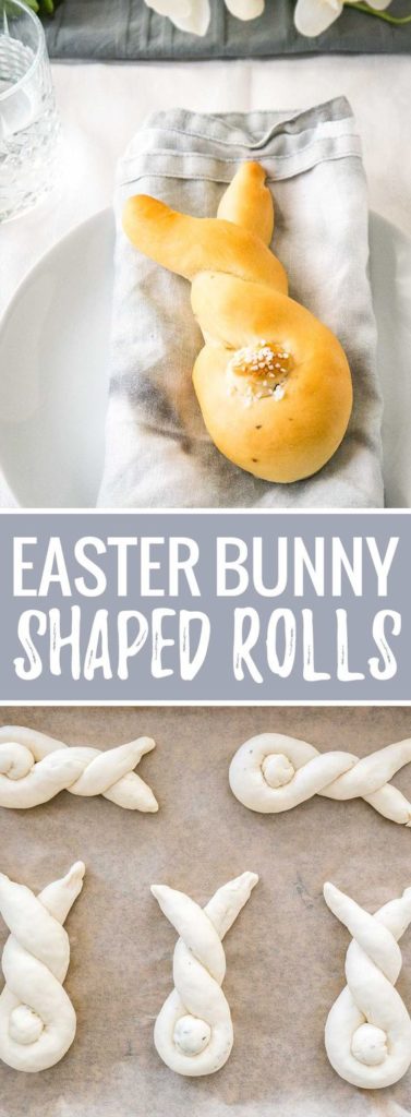 Easter Bunny Shaped Rolls, bread appetizer || || Cute Easter Recipes || App, starter - www.nikkisplate.com