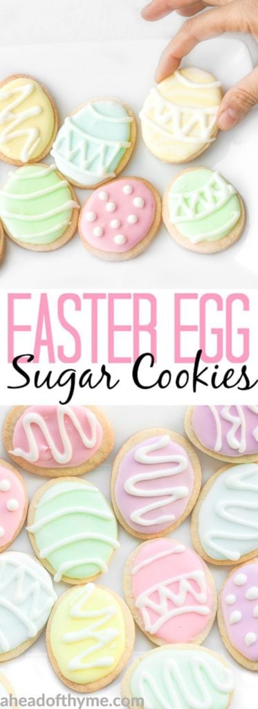 Easter Egg Sugar Cookies || Cute Easter Recipes || Dessert - www.nikkisplate.com