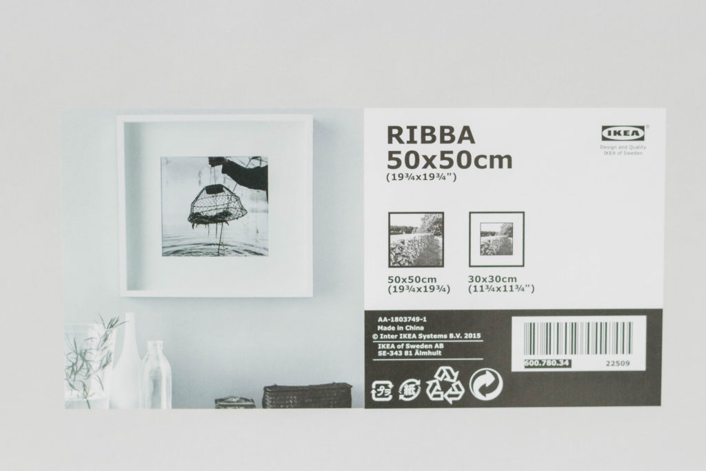 Large 50cm x 50 cm RIBBA picture frames from IKEA