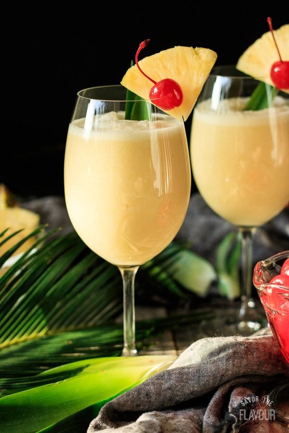 9 Fun Non-Alcoholic Mocktails - this non-alcoholic pina colada is a sweet and creamy summer drink made with tart and sweet pineapple.