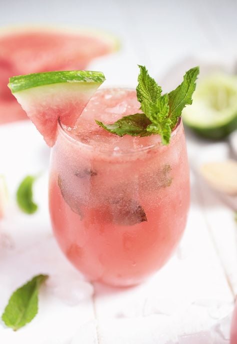 9 Fun Non-Alcoholic Mocktails - watermelon mojito is light and refreshing, with a nice hint of lime.