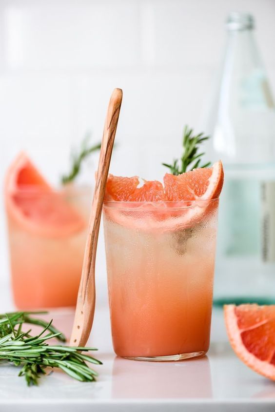 9 Fun Non-Alcoholic Mocktails - Honey Rosemary Grapefruit soda is a sweet, citrus blend with fizzy soda. It's refreshing and light, perfect for a poolside day!