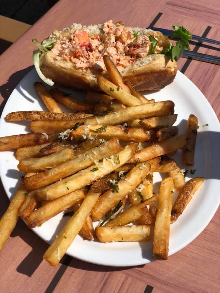Delicious crab rolls are a featured menu item at Tipsy Tails in Alma, New Brunswick