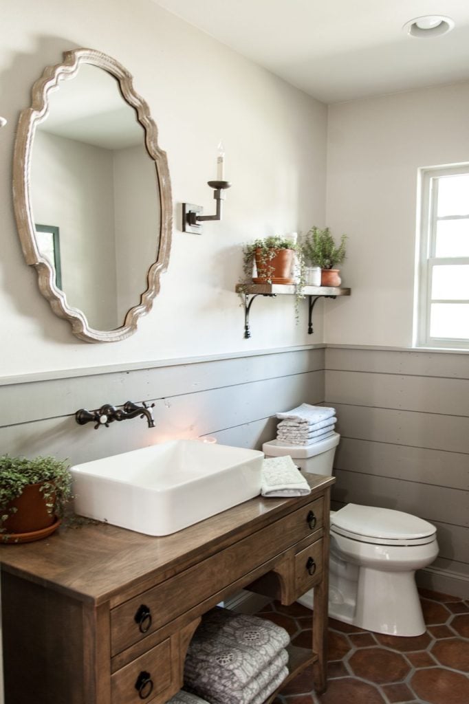 Best Bathrooms by Joanna Gaines; Fixer upper's top bathroom renovations by Joanna and chip Gaines! These rustic, country with hints of modern perfection bathrooms are everything #joannagaines #bathroom #bathrooms #renovations - Nikki's Plate
