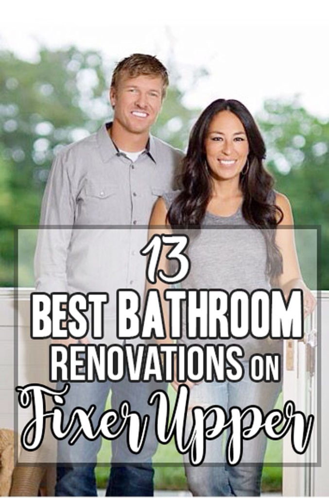 Best Bathrooms by Joanna Gaines; Fixer upper's top bathroom renovations by Joanna and chip Gaines! These rustic, country with hints of modern perfection bathrooms are everything  - Nikki's Plate