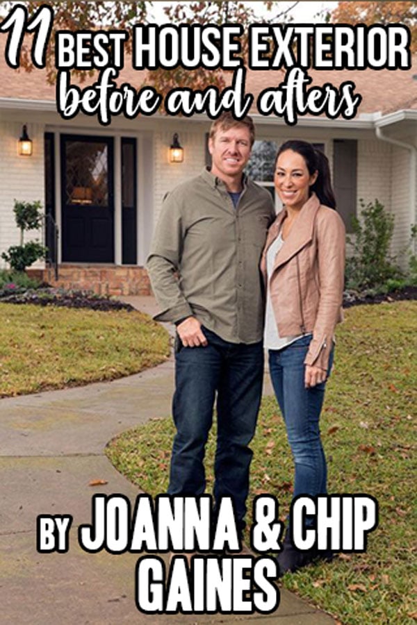 11 Best House Exterior Renovations By Joanna Gaines; Here are the best before and after reveals on the show Fixer Upper. House Front, Curb Appeal and Home Front. #housebeforeandafter #fixerupper #joannagaines