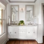 Best Bathrooms by Joanna Gaines; Fixer upper's top bathroom renovations by Joanna and chip Gaines! These rustic, country with hints of modern perfection bathrooms are everything #joannagaines #bathroom #bathrooms #renovations|| Grey trim, white bathroom, large bathtub - Nikki's Plate