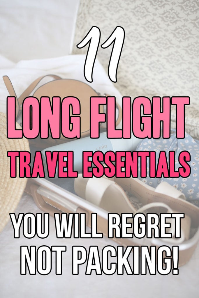 Long Flight Travel Essentials You Will Regret Not Packing; Here are several items you need to pack in your carry on to help you survive long haul flights! #longflight #travelessentials || Nikki's Plate