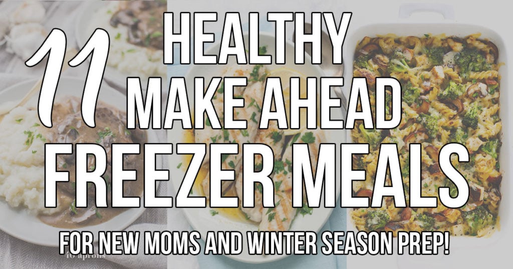 Healthy Make Ahead Freezer Meals for new moms and winter season prep! Crockpot, slow cooker and oven dinner ideas to freeze and pull out when ready to cook! - #glutenfree #dairyfree #healthy #freezermeals