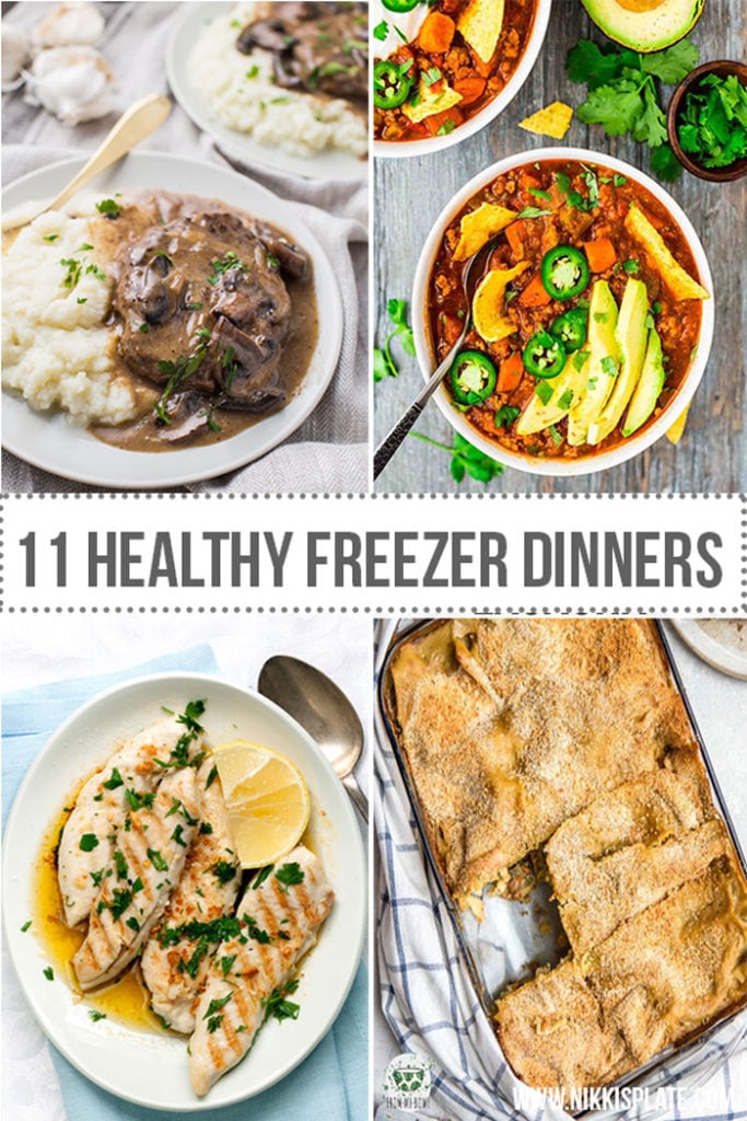 Healthy Make Ahead Freezer Meals for new moms and winter season prep! Crockpot, slow cooker and oven dinner ideas to freeze and pull out when ready to cook! - #glutenfree #dairyfree #healthy #freezermeals